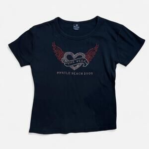 Myrtle Beach Bike Week 2009 Rhinestone Y2K Heart